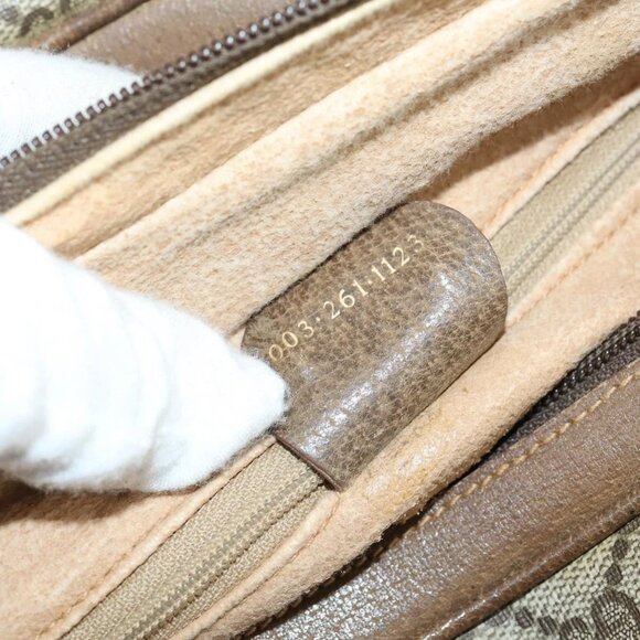 GUCCI GG Supreme Shoulder Bag PVC Leather 2way Beige Auth ki6104 - Picture 13 of 16